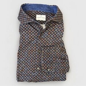 Emanuel Berg Men’s Modern Fit Stretch Dress Shirt Size XXL Portugal Made